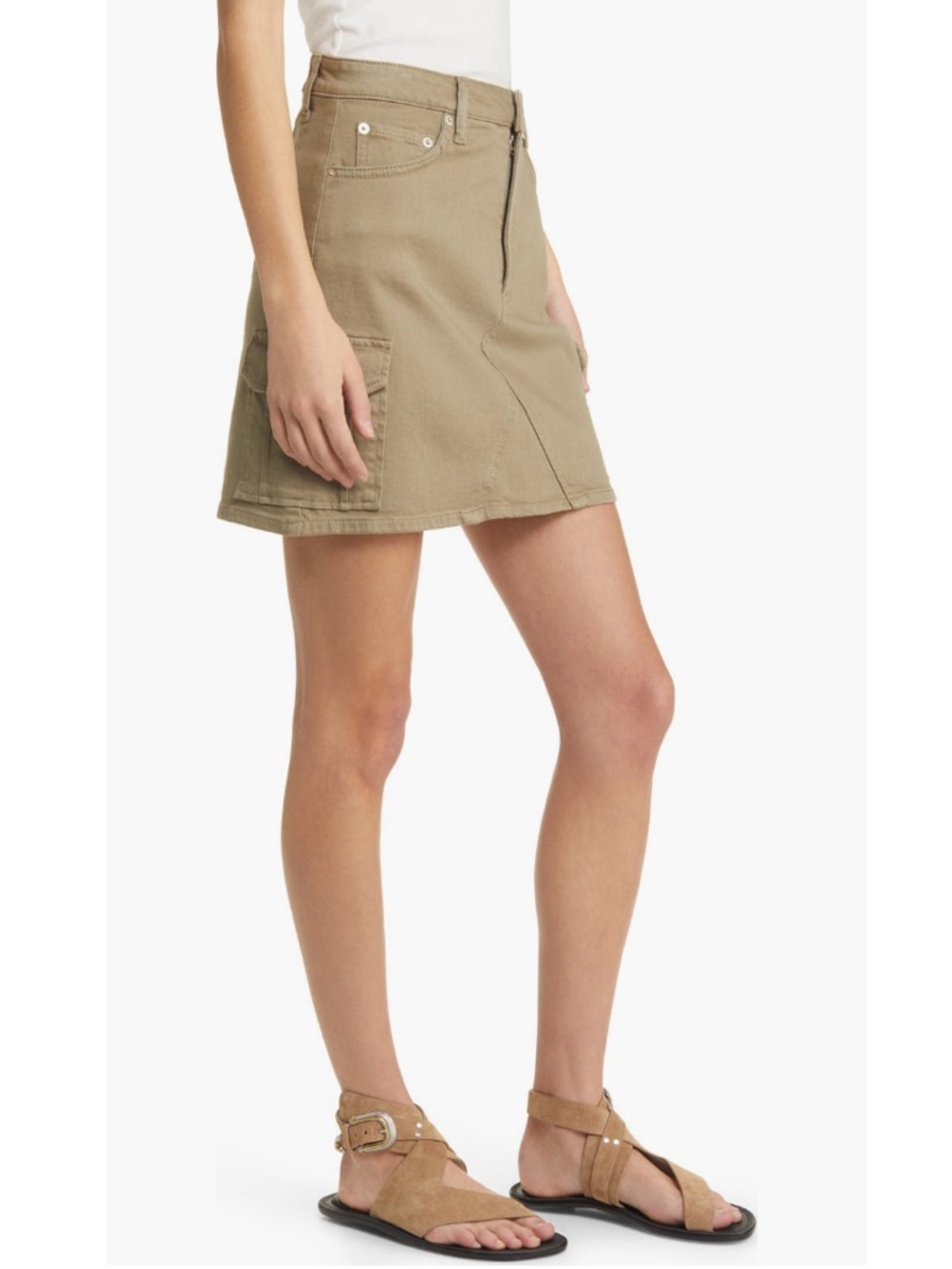NWT Rails Laurel Stretch Cotton Cargo Skirt, Washed Olive, Size 23 - Picture 13 of 16